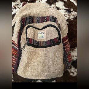 Hemp backpack purse